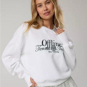 OFFLINE By Aerie Cloud Fleece Classic Crewneck Sweatshirt - NWT szM